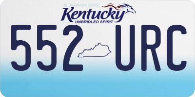 KY license plate 552URC