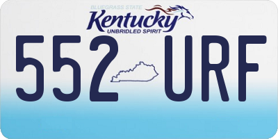 KY license plate 552URF