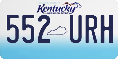 KY license plate 552URH
