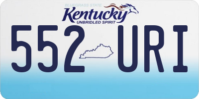 KY license plate 552URI
