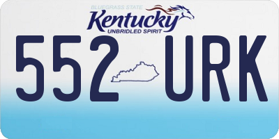 KY license plate 552URK
