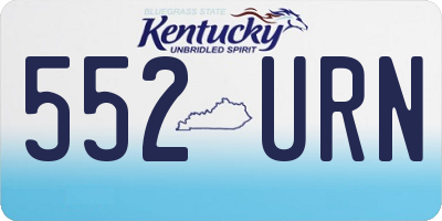 KY license plate 552URN