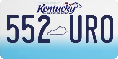 KY license plate 552URO