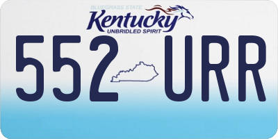 KY license plate 552URR
