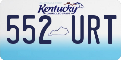 KY license plate 552URT