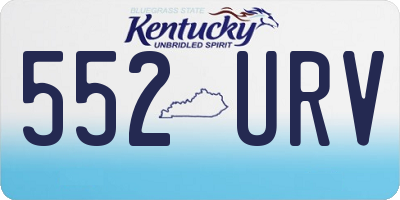KY license plate 552URV
