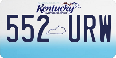 KY license plate 552URW