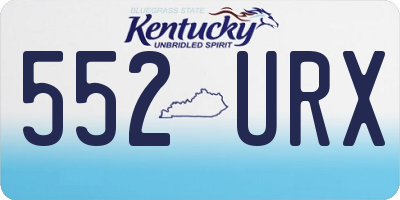 KY license plate 552URX