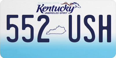 KY license plate 552USH
