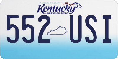 KY license plate 552USI
