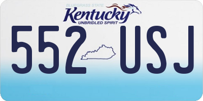 KY license plate 552USJ