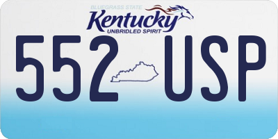 KY license plate 552USP