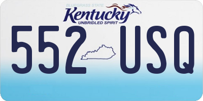 KY license plate 552USQ