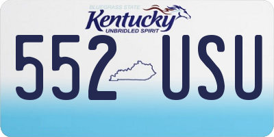 KY license plate 552USU