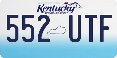 KY license plate 552UTF