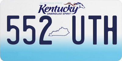 KY license plate 552UTH