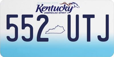 KY license plate 552UTJ