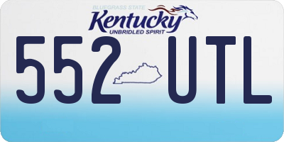 KY license plate 552UTL
