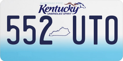 KY license plate 552UTO