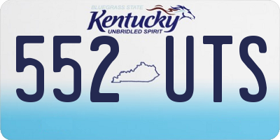 KY license plate 552UTS