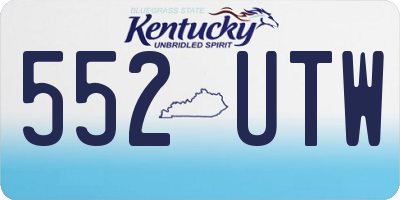 KY license plate 552UTW