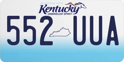 KY license plate 552UUA