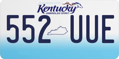 KY license plate 552UUE