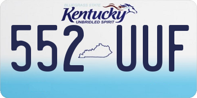 KY license plate 552UUF