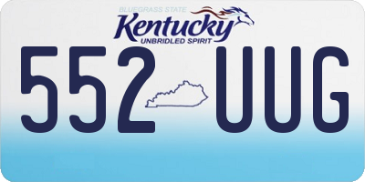 KY license plate 552UUG