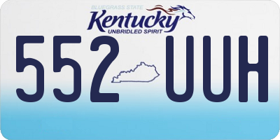 KY license plate 552UUH