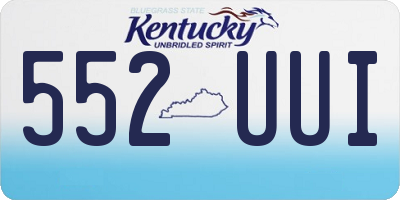 KY license plate 552UUI