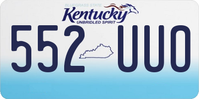 KY license plate 552UUO