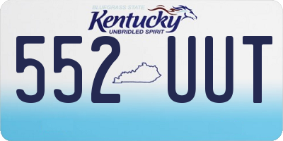 KY license plate 552UUT