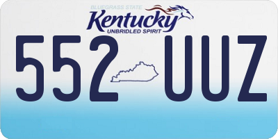 KY license plate 552UUZ