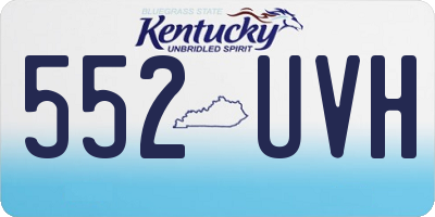 KY license plate 552UVH