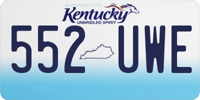 KY license plate 552UWE