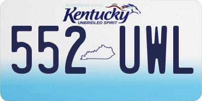 KY license plate 552UWL