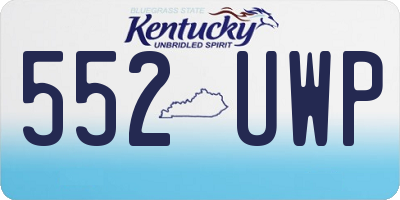 KY license plate 552UWP