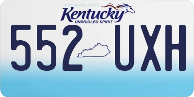 KY license plate 552UXH