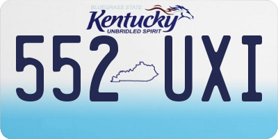 KY license plate 552UXI