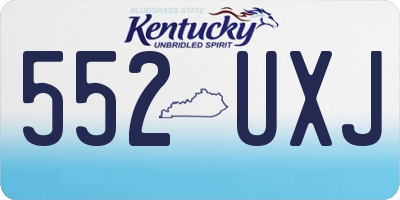 KY license plate 552UXJ