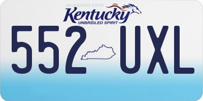 KY license plate 552UXL