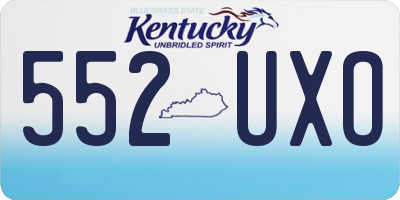 KY license plate 552UXO
