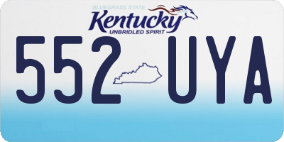 KY license plate 552UYA