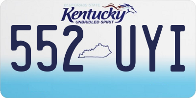 KY license plate 552UYI
