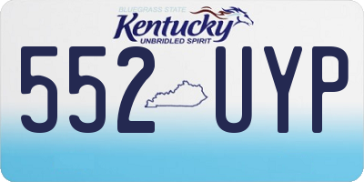 KY license plate 552UYP