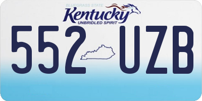 KY license plate 552UZB