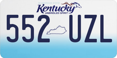KY license plate 552UZL