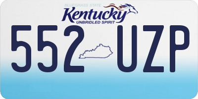 KY license plate 552UZP