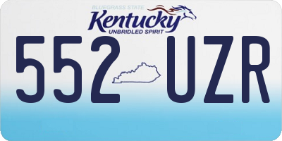 KY license plate 552UZR